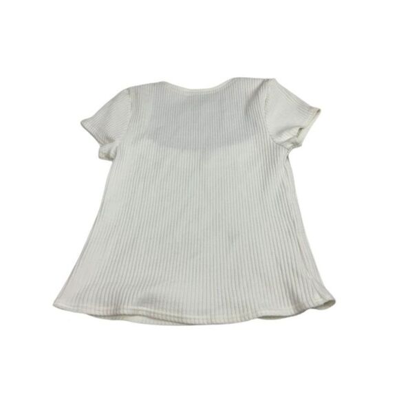 Free People Off White Ribbed Top. Sz M - Picture 2 of 3